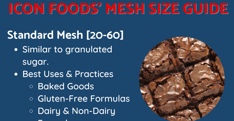 Icon Foods Mesh Size Guide