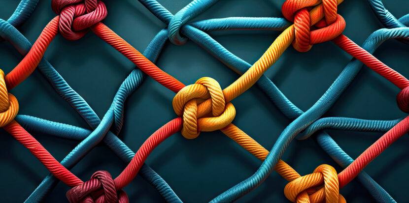 A network of knots - an abstract visualization of a network.