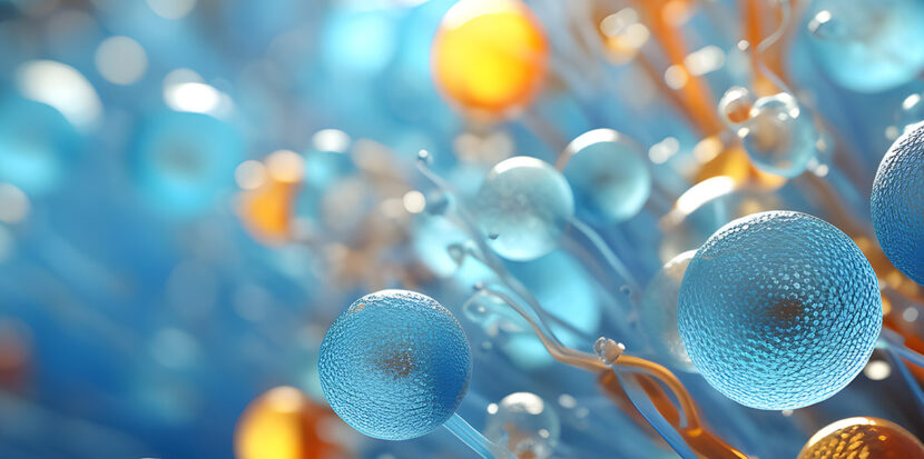 Cells and bacteria in a microbiome