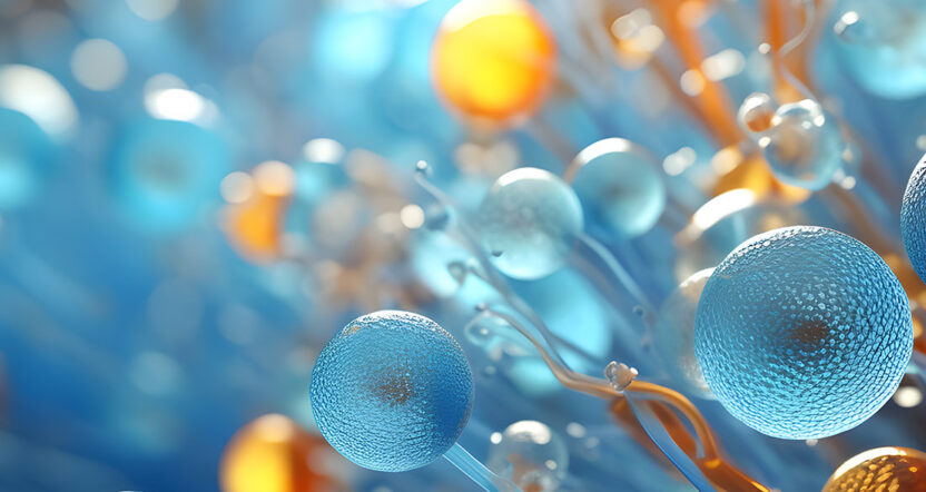 Cells and bacteria in a microbiome