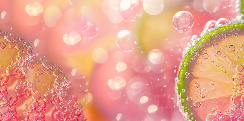 Blog header image showing a fizzy beverage with citrus.