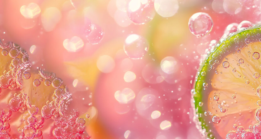 Blog header image showing a fizzy beverage with citrus.