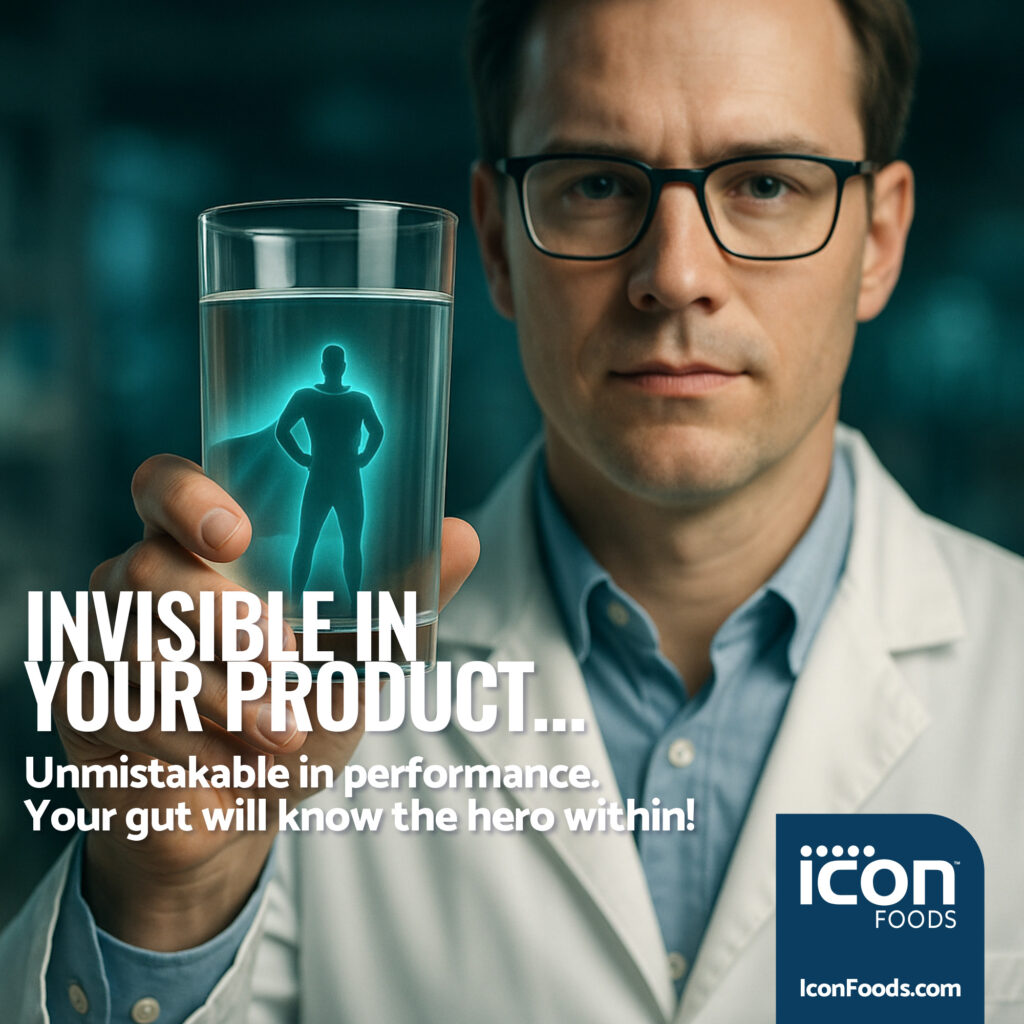 Invisible in your product... Unmistakable in performance. Your gut will know the hero within.